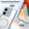 KEYSION Transparent Magnetic Phone Case for Xiaomi POCO M6 Pro 4G Soft Silicone+PC HD Clear Shockproof Back Cover for POCO X6 5G