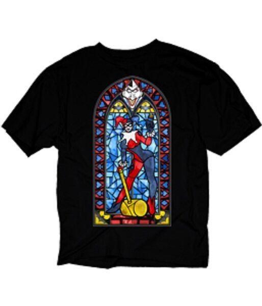 DC Harley Quinn Stained Glass Adult Licensed T-Shirt S разноцветный