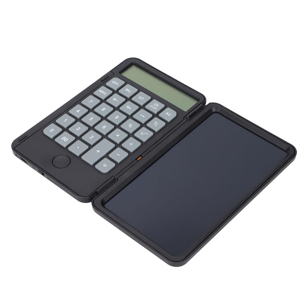 Calculator Writing Tablet 6.5in LCD Chargeable Portable Paperless Drawing Handwriting BoardBlack