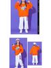 Buntes Herz-Orange Langarm-Sportfestkostüm für Kinder