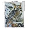 Full Round Drill 5D DIY Diamond Painting "owl In The Winter" Embroidery Cross Stitch Home Decor