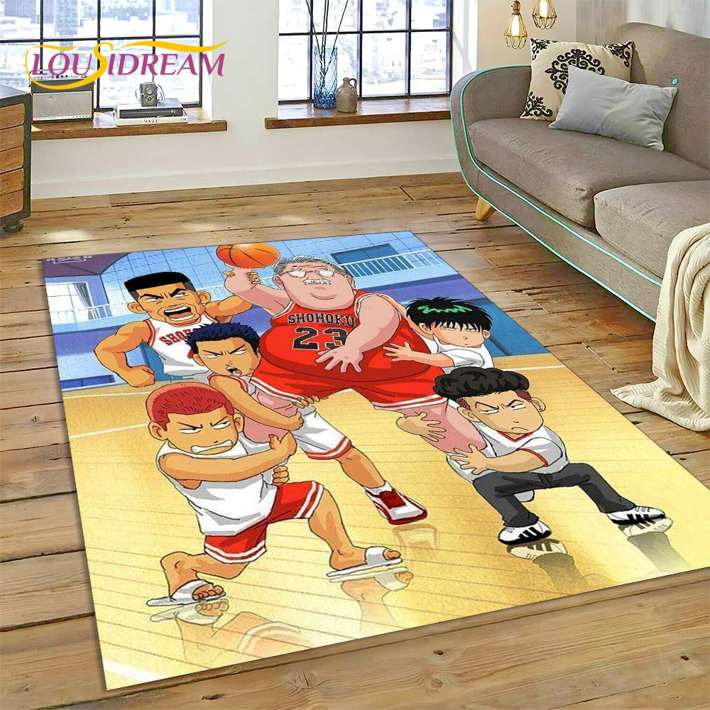 Cartoon Slam Dunk koszykówka Anime dywanik dywan do salonu dekoracje do wnętrz do sypialni, mata podłogowa dekoracja antypoślizgowa na wycieraczkę sofę