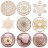 Wood Wall Art Home Decor Home Wall Decor Flower Of Life Energy Mat Slice Wood Base Wooden Wall Sign Flower of Life Shape