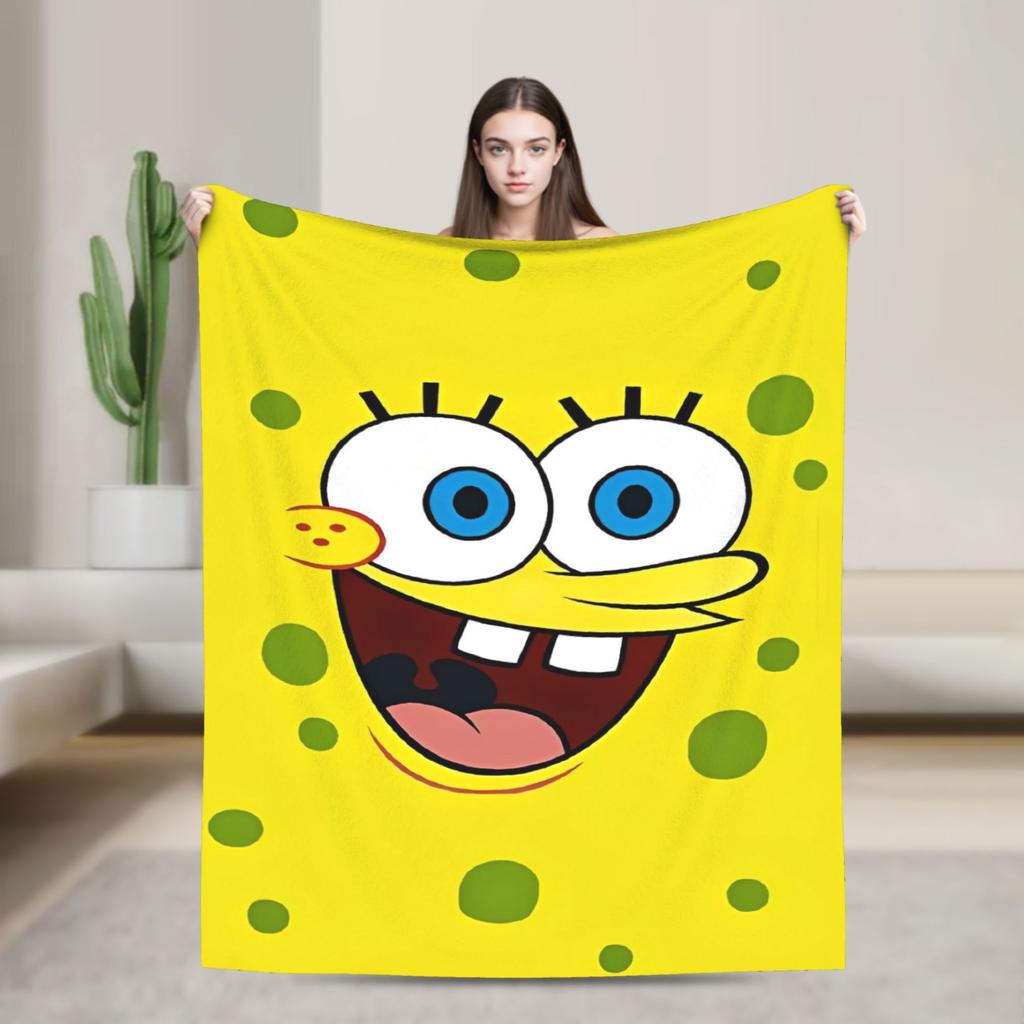 Patrick Star Blankets SpongeBob SquarePants Fuzzy Funny Warm Throw Blanket for Home Restaurant Spring/Autumn