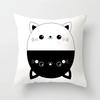 Abstract Black Cat Pattern Pillowcase Office Living Room Home Pillowcase Car Ornaments