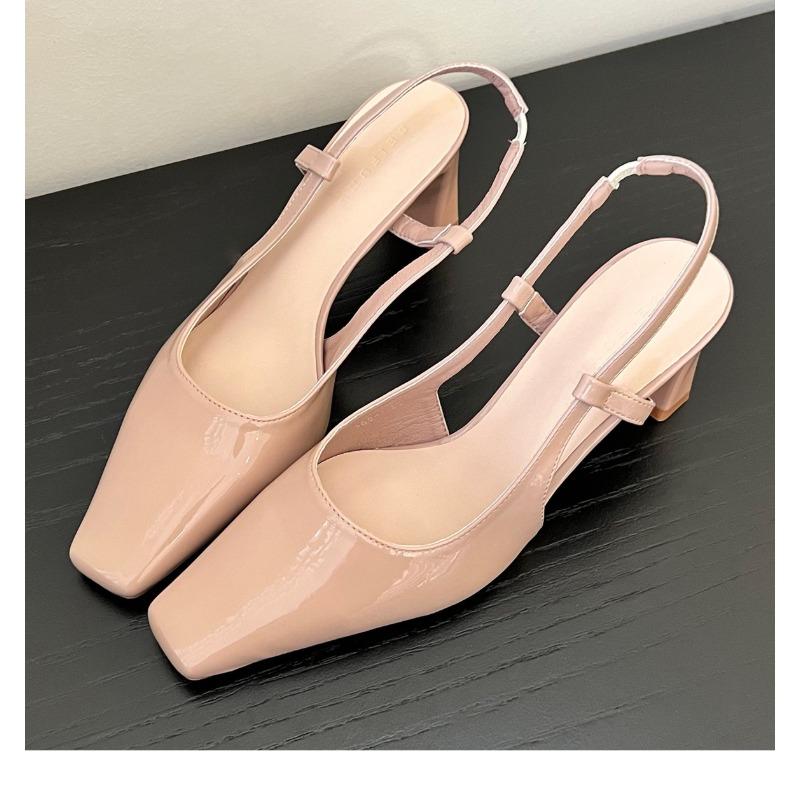 New Style Designer Summer High Heels Women Sandals Square Toe Shoes Design Style Party Dress Sandals Shoes Zapatos Mujer