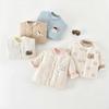 150g Cute 3D Doll Lapel Cotton Jacket for Newborns – Thin, Padded Home Wear