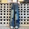 Jeans Larghi Casual con Design a Stelle per Ragazze Adolescenti Bambini Scolareschi per Primavera/Autunno Vita Elastica Pantaloni Dritti alla Moda per Bambini