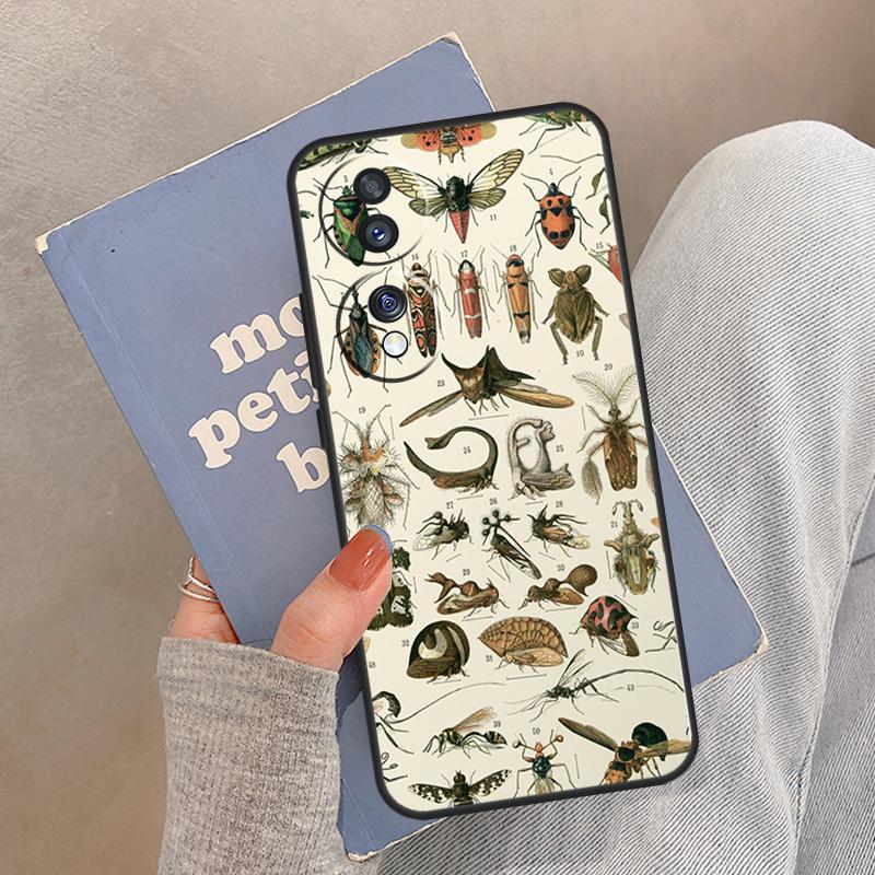 Moths insects botanical butterflies Case For Honor Magic 8 5 6 7 Pro Cover For Honor 400 200 Lite 50 70 90 X8a X8b X9a X9b X9c