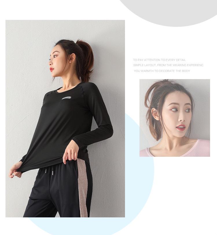 2023 Spring/Fall Quick-Dry Loose Long Sleeve Sports T-shirt for Yoga & Running