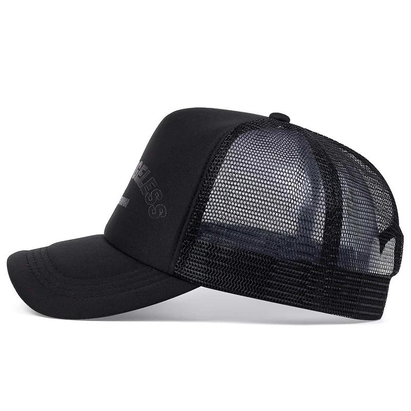 Unisex LOS ANGELES Print Baseball Net Caps Spring Summer Outdoor Sunscreen Hat Adjustable Casual Trucker Hats