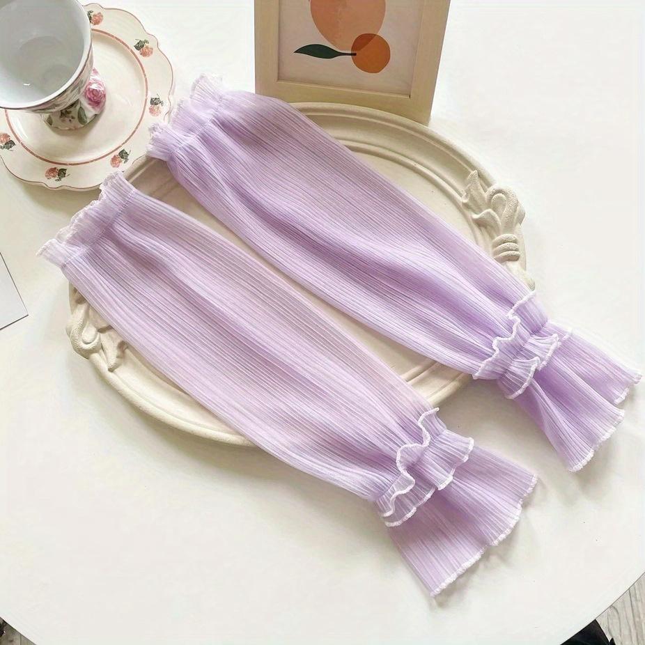 Sun-protective Sleeve Soft Silk Gloves Long Mittens Breathable Sunscreen Sleeves Summer Women Clothes Accessories Arm Warmer