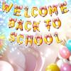 Cartoon Welcome Back To School Banner Pencil Background Hanging Flag  Classroom Kindergarten