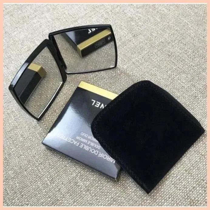 Chanel Foldable Pocket Vanity Mirror, Premium Cosmetic Accessory, Ideal Birthday Gaming Gift for Female Gamers & Gaming Desk Setup Decor