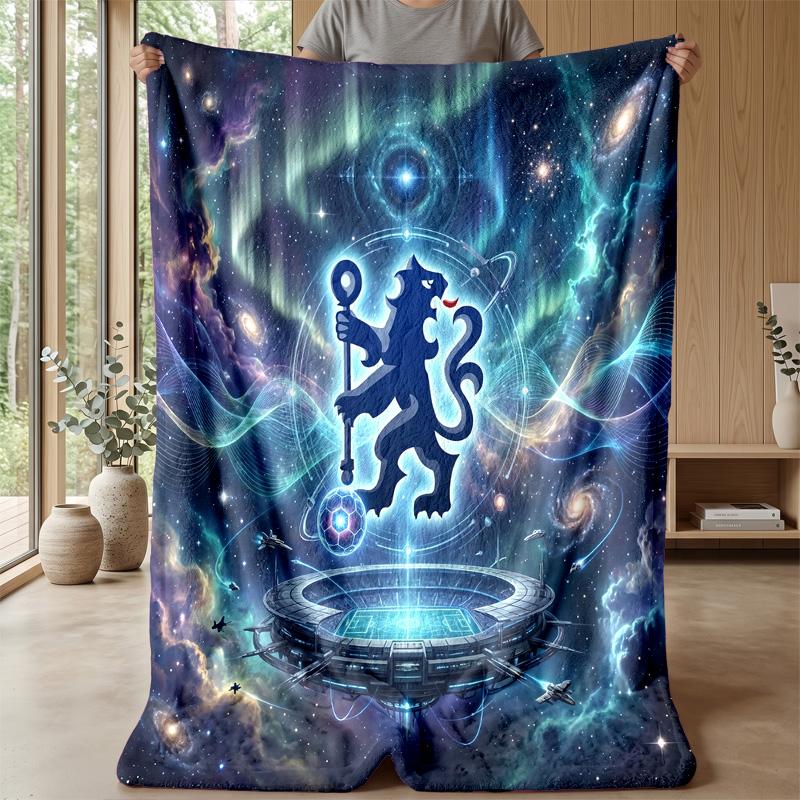 Chelsea FC Theme blanket Soft Flannel Blanket Plush Throw Blanket Cozy Sofa Bed Blanket for Home Decor