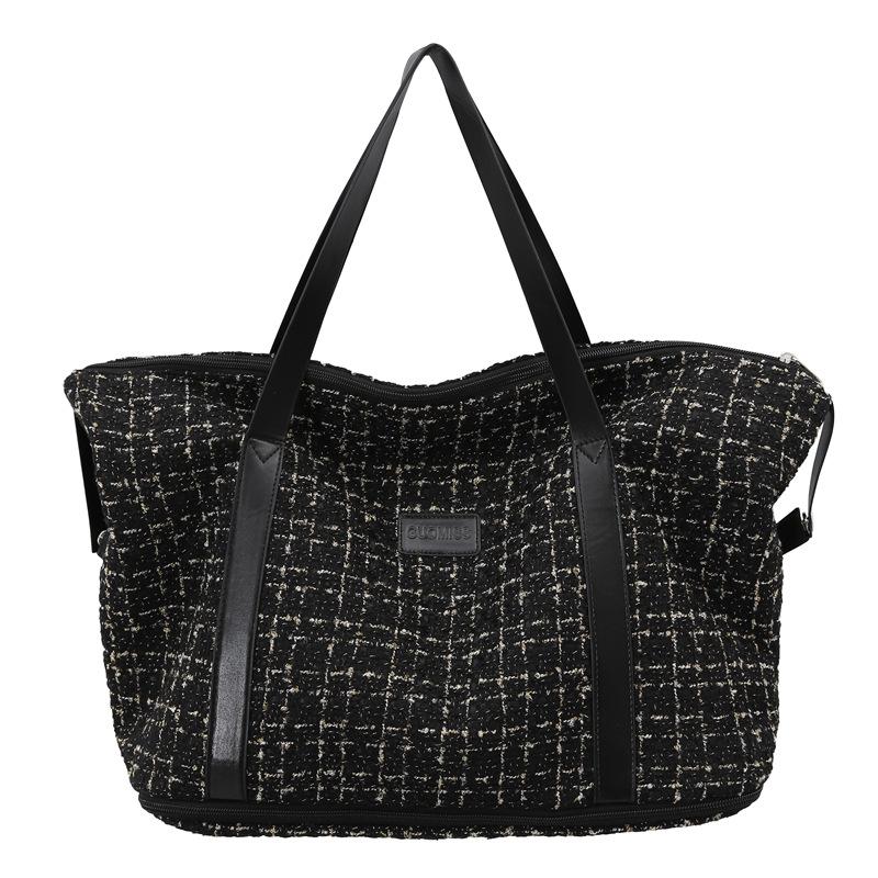 

Fashion large capacity short travel bag fitness yoga maternity bag men and women dry and wet separation expandable travel bag чорний