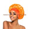 Women's Satin Wide-Brim Nightcap for Hair Care & Styling