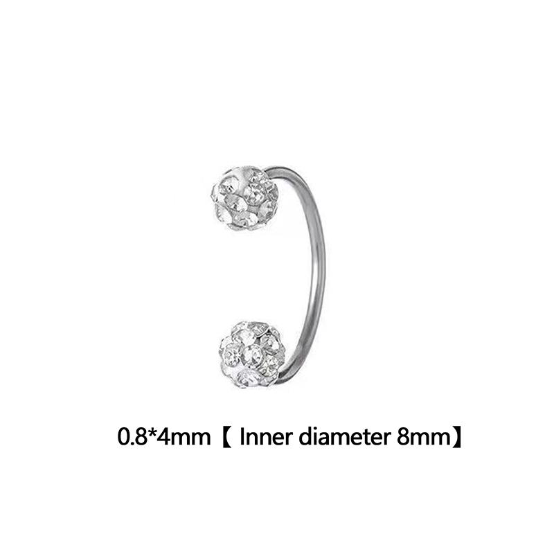 

Блестящий бриллиантовый шарик для прокола ушной раковины, ювелирные изделия для женщин, простое U-образное кольцо для ушной раковины, ювелирные изделия для вечеринок, аксессуары, подарок