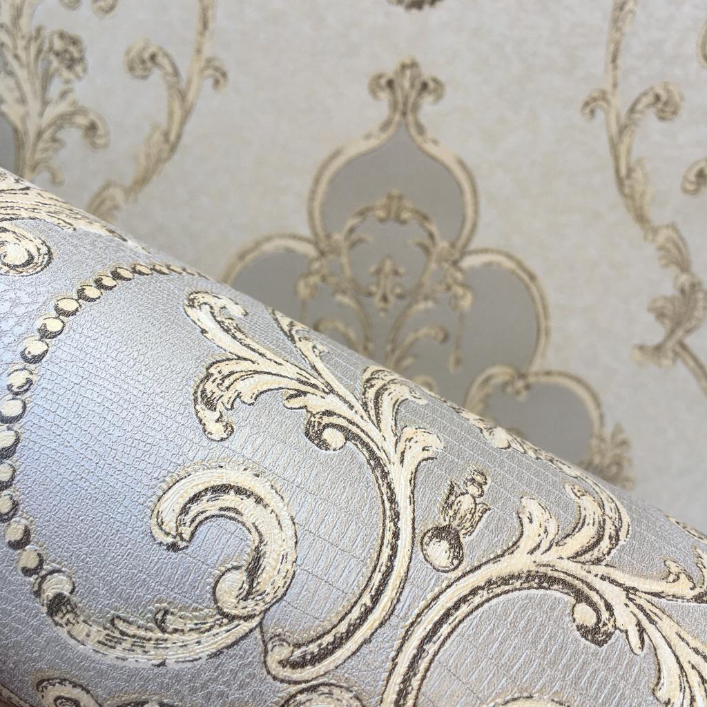 Luxury Damask Vinyl Wallpaper PVC Wall Paper Roll White Black Blue Red Waterproof Wall Cover Living Room Bedroom Home Decoration