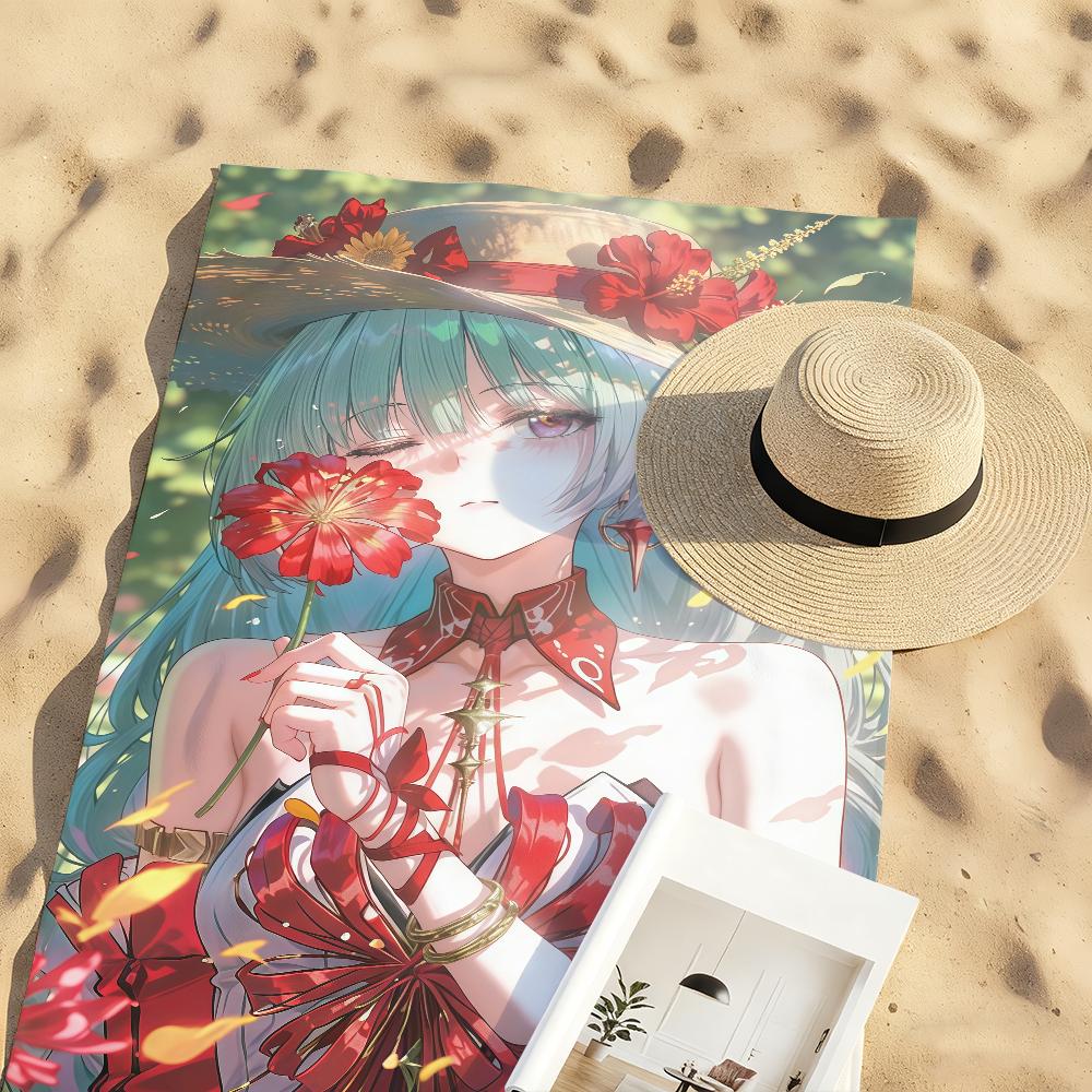 Phrolova Wuthering Waves Game Towel Sports Quick Dry Travel Camping Gear Sandproof Soft Light Large Beach Towel