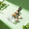1Pcs Perfume Glass Bottle Empty Car Air Freshener Pendant With Wooden Caps Refillable Car Essential Oil Diffuser Bottle