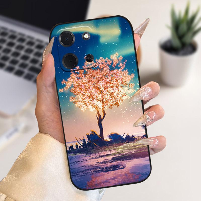 For Xiaomi Poco C85 5G Phone Case Luxury Lion Wolf Flower Printed Casing Soft Silicone TPU Back Cover For POCO C85 POCOC85 173mm