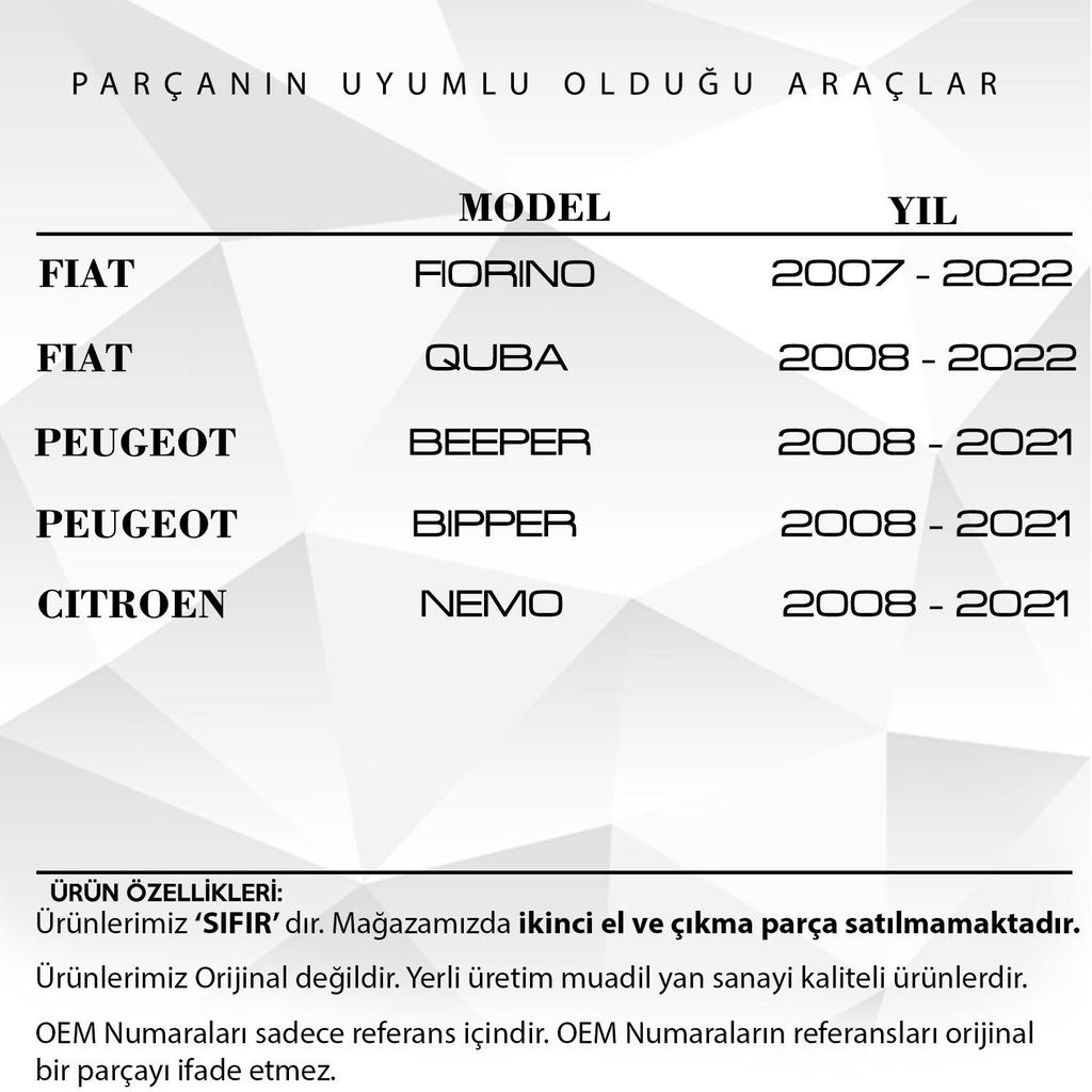 Window Jack Wire for Fiat Fiorino,Peugeot Bipper,Citroen Nemo
