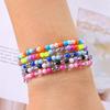 3 Stück/Set böhmische geflochtene Stretch-Freundschaftsarmbänder stapelbare perlengewebte Schnurarmbänder verstellbare Wellenseilarmbänder MYY