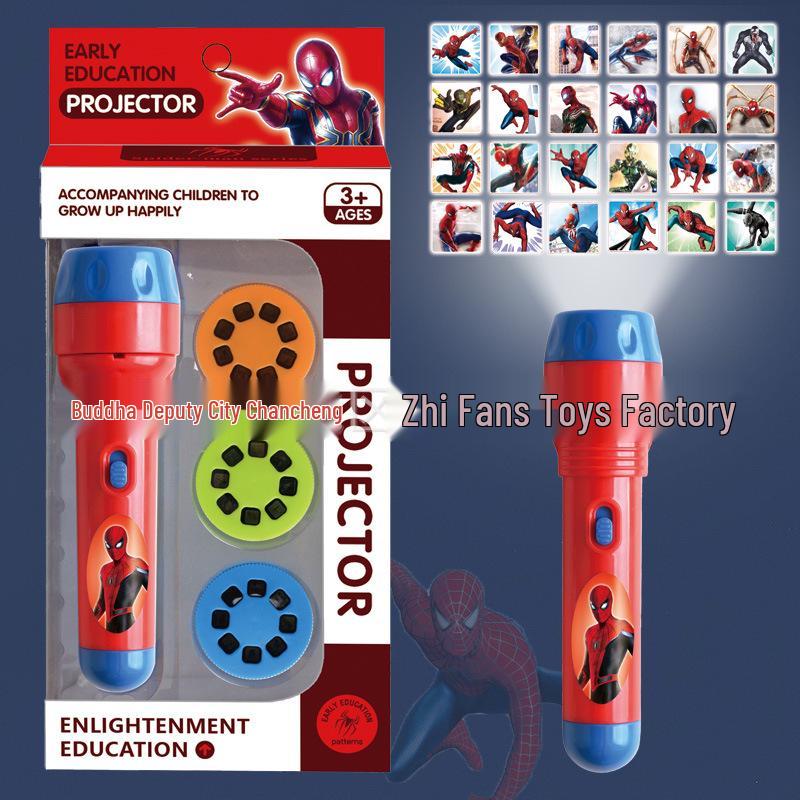 Детский забавный мультяшный проектор: Развивающая игрушка-фонарик для когнитивного развития.