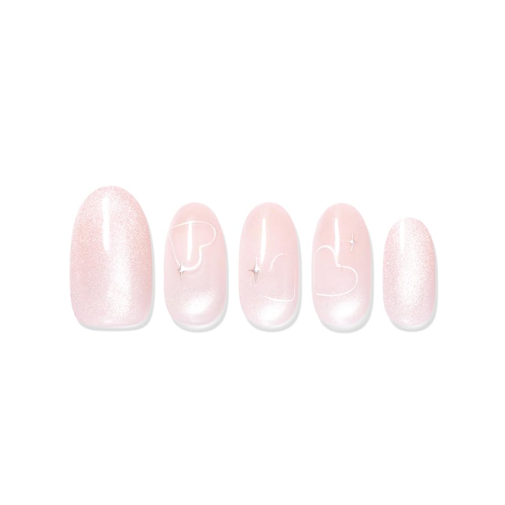 

DASHING DIVA Magic Press Blushing Heart Nail 30 Tips Tips,