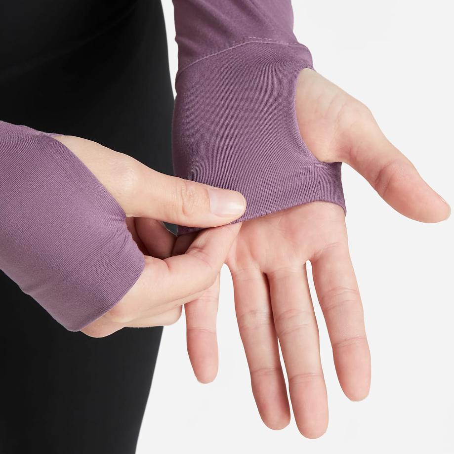 New Nike Set in Sleeve T Shirt Women's Dust Purple FB5277-536