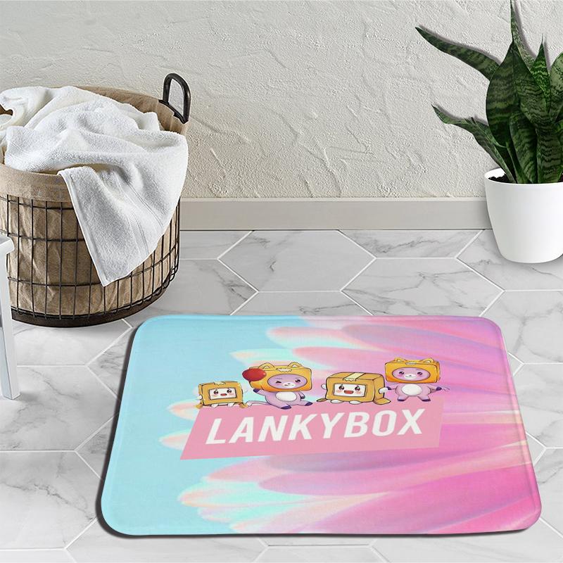 Lankybox Boxy Foxy Rocky Cartoon Teppich Schlafzimmer Dekoration Matte Anime Outdoor Teppich Rutschfester Teppich Geburtstagsgeschenk
