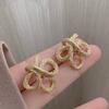 Elegant Knot Weave Gold/Silver Plated Alloy Studs Earrings for Women Fashion Ear Accessories Personality Party Jewelry