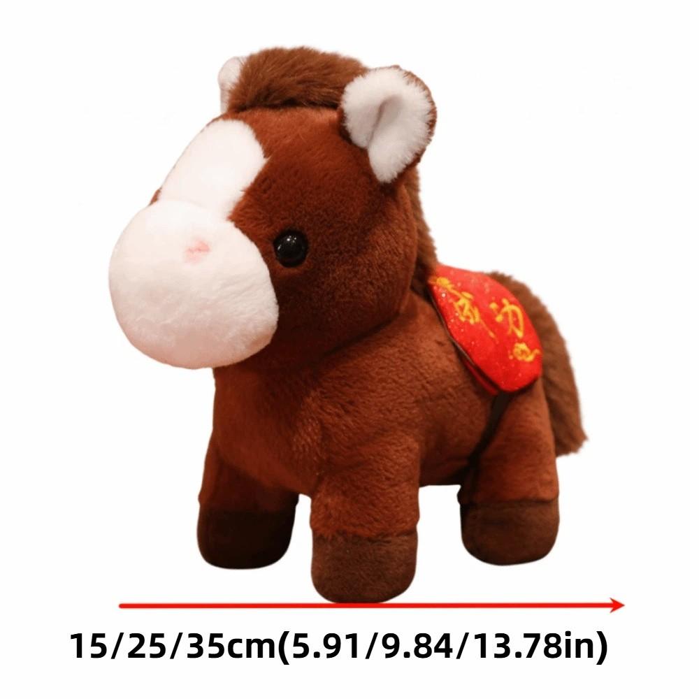 Mascot Dolls Stuffed Horse Toy Good Luck Horse Doll Pendant 2026 Horse Plush Doll Festive Decor
