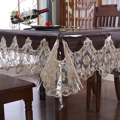 Wasserdichte Tischdecke, rechteckige Spitze, Dekor, Teetisch, Staubschutz, PVC-Kunststoff-Tischdecke, weiches Glas, für Hochzeit, Party, Tischdecke