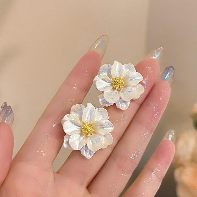 Elegante Harz Fee Blume Stud Ohrringe Für Frauen Süße Einfache Blume Ohrringe Mode Koreanische Hochzeit Romantische Schmuck Geschenke