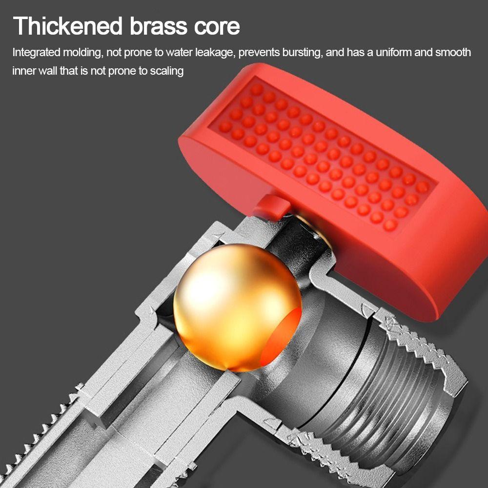 Brass Core Ball Core Valve Thickened Water Stop Valve  Bathroom Kitchen Water Heater Tap
