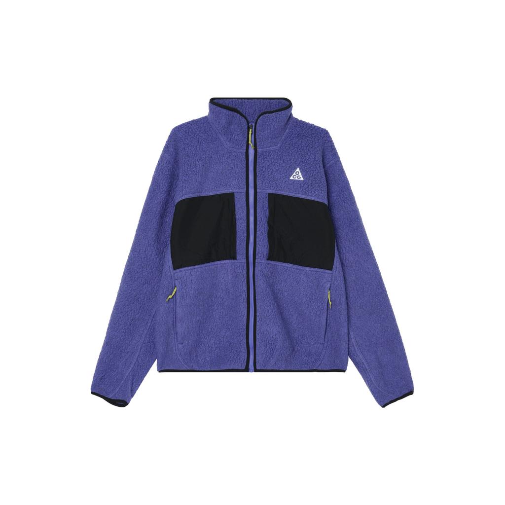Nike ACG Color Block Zip-Up Fleece Jacket Men Outerwear Purple FN0373-510