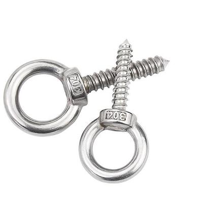 304 Stainless Steel Self-Tapping Eyebolt with Ring for Wood and Speaker Installs