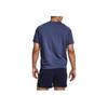 Under Armour Round Neck Pullover Short Sleeve Fitness Shirt Men Tops Blue 1380177-480