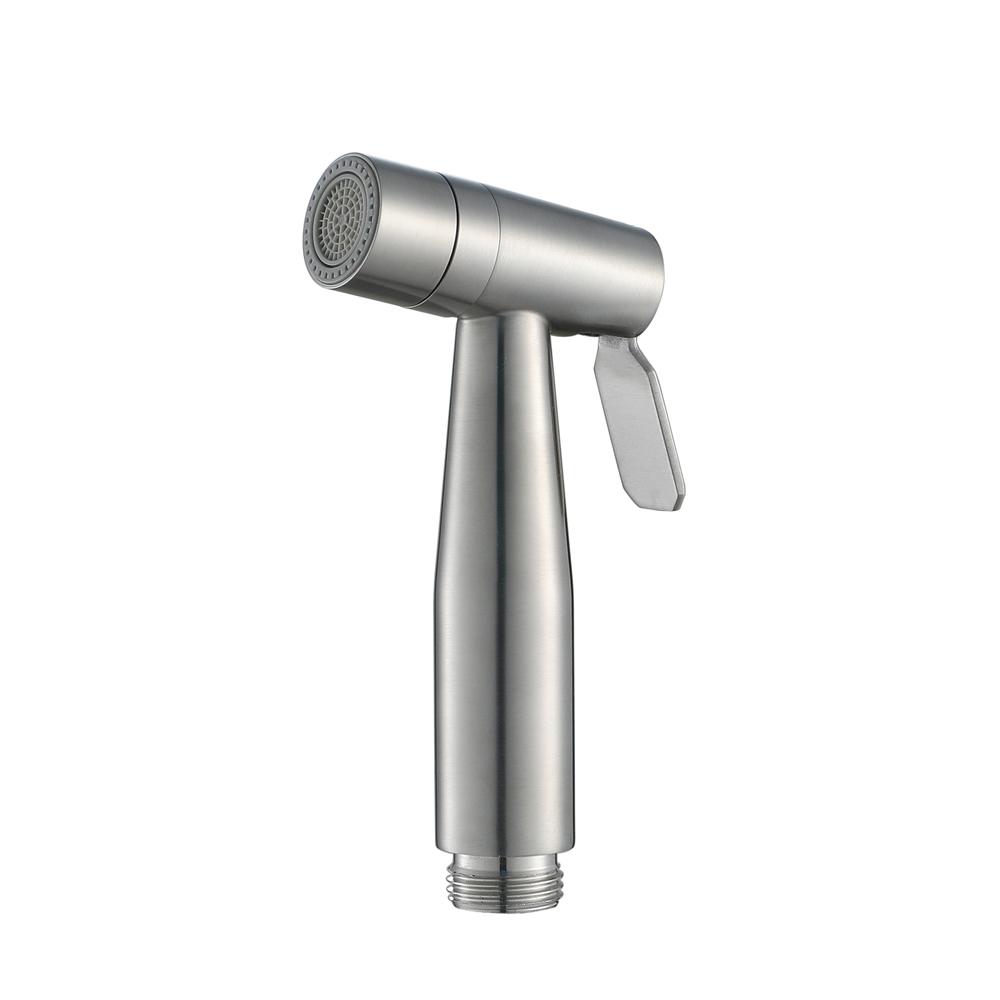 Stainless Steel Modern Handheld Wall-Mounted Bidet Sprayer with Brushed Nickel Finish for Bathroom Use (as the picture,SUS304)