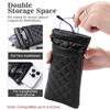 Waterproof Sunglasses Bag Portable Dustproof Double-Layer Eyeglasses Pouch Pu Leather Coin Purse Storage Pouch Women