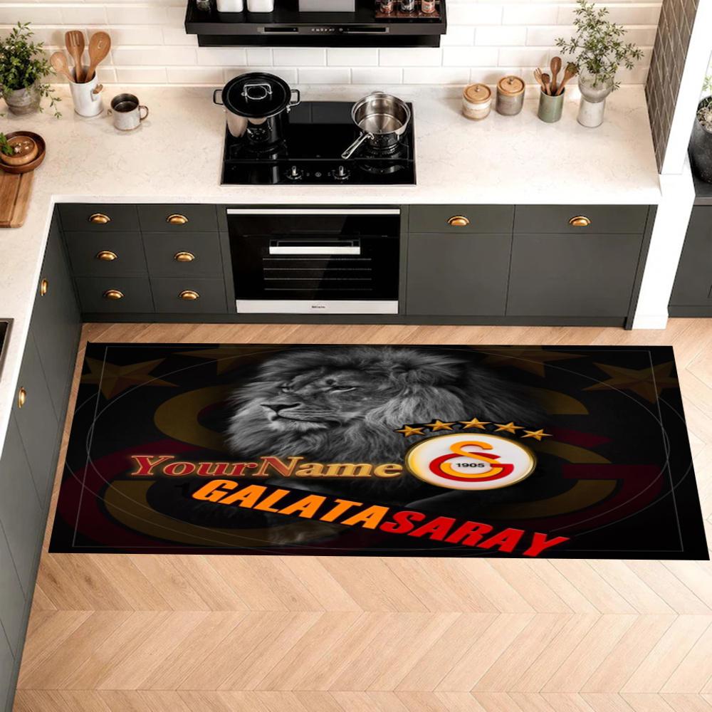 Galatasaray1 Customize Your Name Kitchen Floor Mat Nonslip Carpet Doormat Suitable For Living Room Kitchen And Bathroom Home Decor