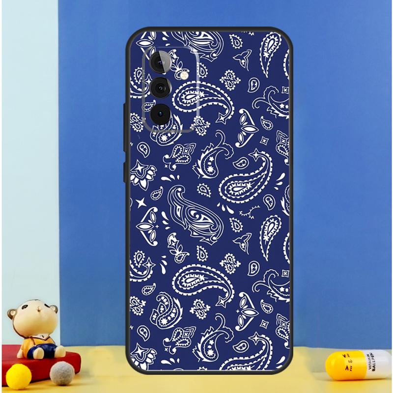 Blue Bandana Case For Samsung Galaxy A06 A56 A16 A36 A55 A35 A33 A53 A13 A23 A17 A54 A34 A14 A52 A32 A15