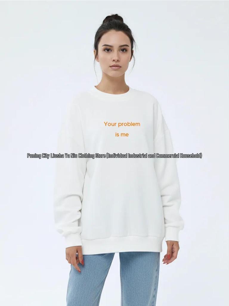 Chic Custom Letter Print Oversized Hoodie for Fall/Winter