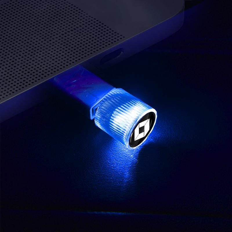 1Pcs USB Car LED Light Auto Interior Atmosphere Light Car Emblem Styling For Renault Dacia Megane 2 3 Duster Koleos Logan Clio Laguna Sandero