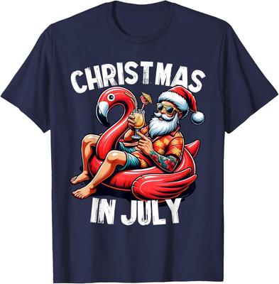 Santa Float Funny Summer Design Christmas Design Unisex T-Shirt