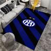 Tapis Rayé Inter Milan Bleu et Noir avec Logo de l'Équipe, Étoiles Convient pour une utilisation comme tapis antidérapant pour salon chambre canapés