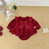 Baby Girls Long Sleeve Mesh Romper Dress 2026 Princess Jumpsuit Toddler
