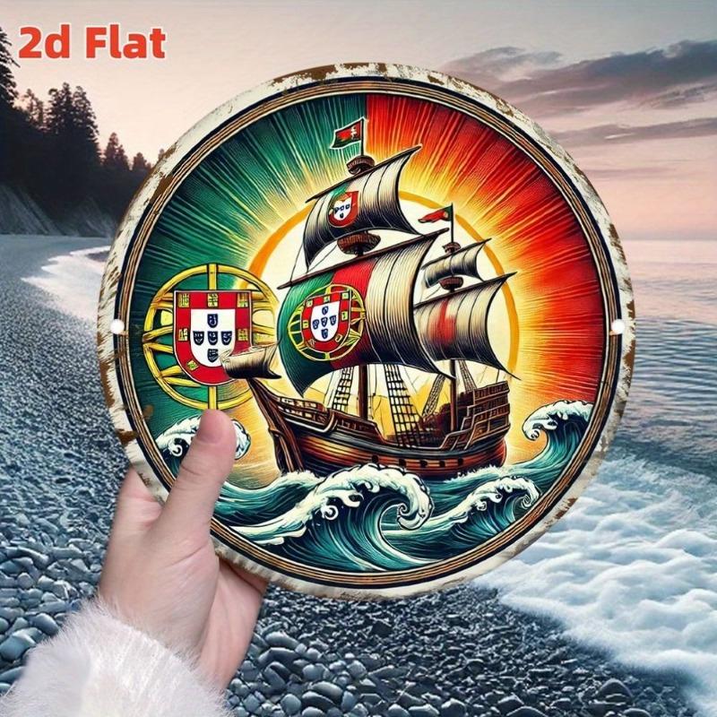 2D Düz Asılı Metal Dekorasyon, El Boyaması Duvar Tabelası